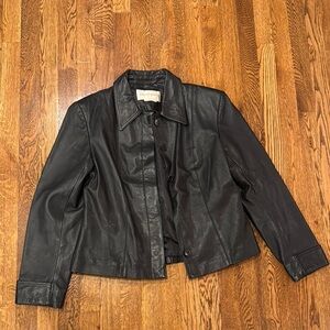 Margaret Godfrey Women’s Black Leather Jacket Size Large